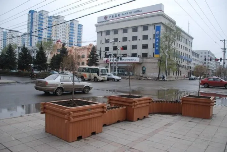 Wood Plastic Outdoor Planters Box